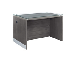 Esquire Glass Top Executive Desk - 48”Wx30”D
