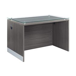 Esquire Glass Top Executive Desk - 48”Wx30”D