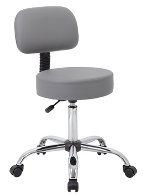 Medical/Spa Adjustable Stool with Backrest