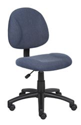 Tweed Fabric Armless Task Chair