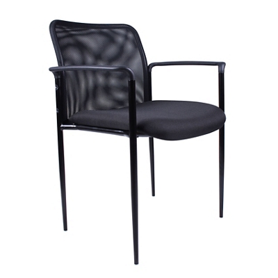 Hydra Mesh Stacking Guest Chair with Steel Frame and Waterfall Seat