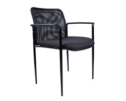 Hydra Mesh Stacking Guest Chair with Steel Frame and Waterfall Seat