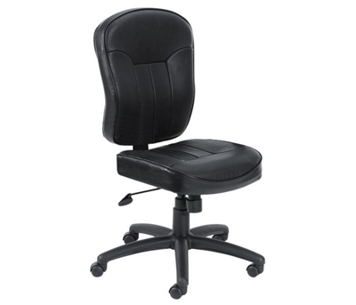 Armless Bonded Leather Computer Chair