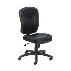 Armless Bonded Leather Computer Chair