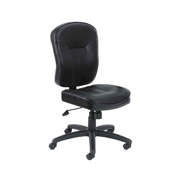 Armless Bonded Leather Computer Chair