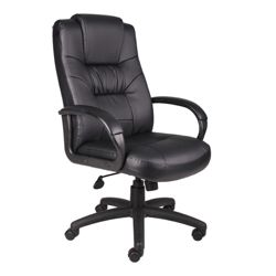 Austen High Back Bonded Leather Managers Chair with Adjustable Seat