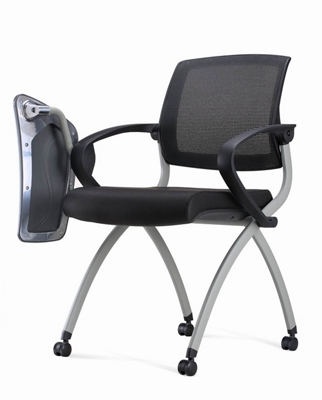Nex Polyurethane Nesting Chair with Tablet Arm and Mesh Back