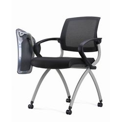 Nex Polyurethane Nesting Chair with Tablet Arm and Mesh Back