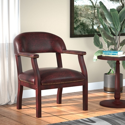 Widmore Captain's Guest Chair with Hardwood Frame and Mahogany Finish