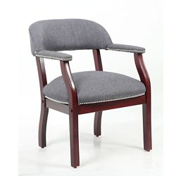 Widmore Captain's Chair with Fabric Upholstery and Hardwood Frame