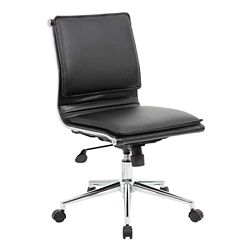 Faux Leather Armless Task Chair