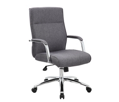 Executive Linen High Back Chair with Lumbar Support