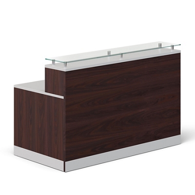 Esquire Glass Top Reception Desk - 63