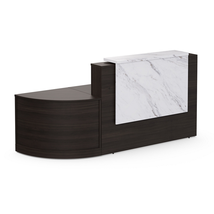 Holloway Reversible Reception Desk with Curved Return – 95”W x 33”D