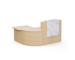 Holloway L-Shaped Reception Desk w/ ADA Return and File