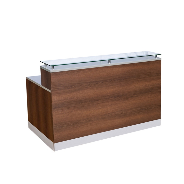 Esquire Glass Top Reception Desk - 63