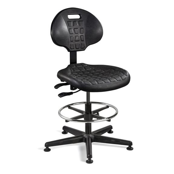 Armless Polyurethane Stool with Footrest - 19