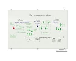 Visionary Magnetic Glass Marker Board, 6'Wx4'H
