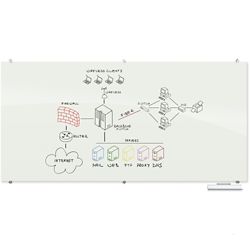 Visionary Magnetic Glass Marker Board, 8W x 4H