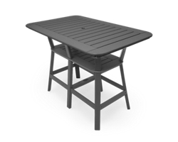 Rectangular Tier Framed Bar-Height Table