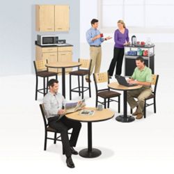 Cafe au Lait Breakroom Table and Chairs Set
