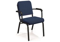 Premium Upholstered Stack Chair with Arms.