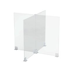 4-way Freestanding Acrylic Sneeze Guard Table Divider 42"W x 32"H