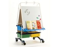 White Board Center with Storage - 31.5"W x 56.5"H