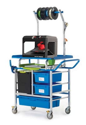 3D Printer Cart with Storage and Tech Tub