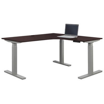 At Work Adjustable-Height Right L-Shaped Desk - 60