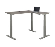 At Work Adjustable Height Right L-Desk - 71"W