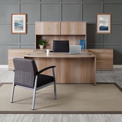 NBF Signature Series At Work Bowfront Double Pedestal Desk