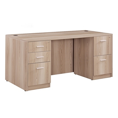 At Work Double Pedestal Desk - 72"W