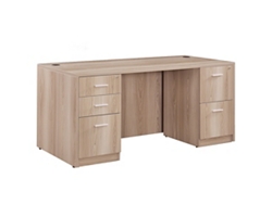 At Work Double Pedestal Desk - 66"W