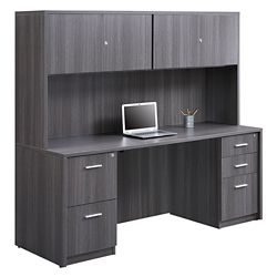 At Work Credenza and Hutch Set 71"W x 23"D