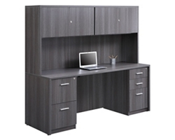 At Work Credenza and Hutch Set 71"W x 23"D
