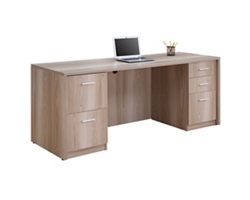 At Work Double Pedestal Credenza 71"Wx24"Dx29"H