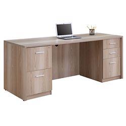 At Work Double Pedestal Credenza 71"Wx24"Dx29"H