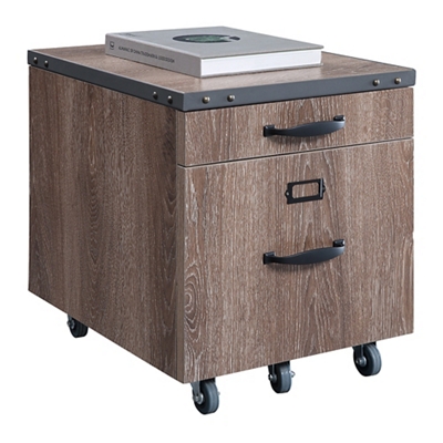 Rivet 16"W Two Drawer Mobile File Pedestal