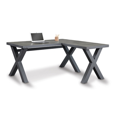 Rivet Reversible Compact L-Shaped Desk