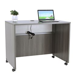 At Work Mobile Standing Height Desk- 48"W x 30"D