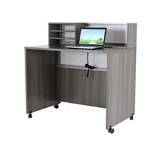 At Work Mobile Standing Height Reception Station - 48"W x 30"D