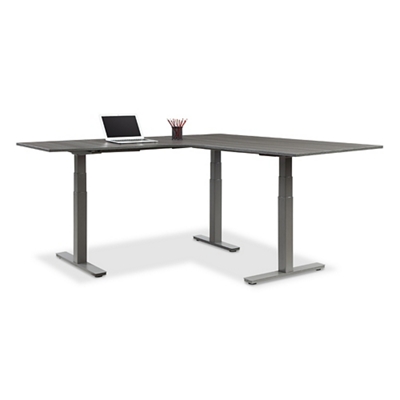 At Work Adjustable Height Left Corner Desk - 71"W