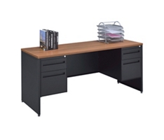Carbon Double Pedestal Credenza 66"W x 22"D