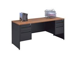 Carbon Double Pedestal Credenza 66"W x 22"D