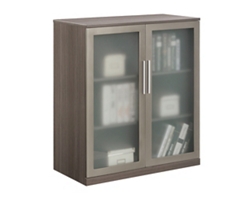 At Work Storage Cabinet with Glass Doors