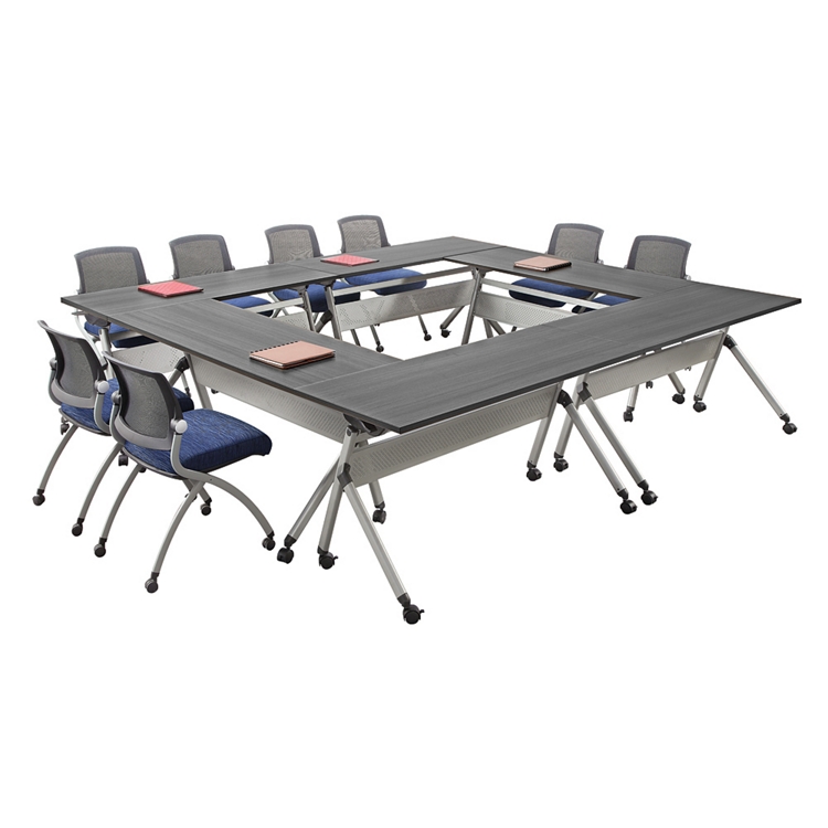 At Work Set of Six Flip Top Training Tables 60