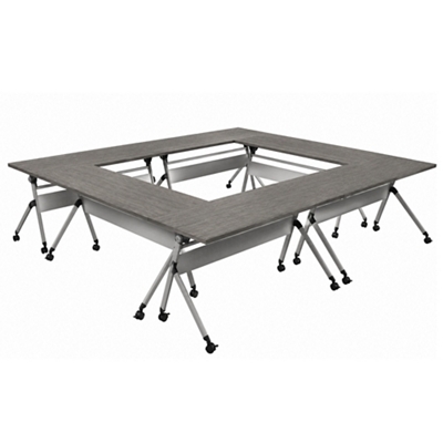 オフィス家具 D-PHUNNEL At Work Flip Top Training Tables - Set of Six - 60