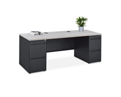 Carbon Double Pedestal Credenza 72"W x 24"D