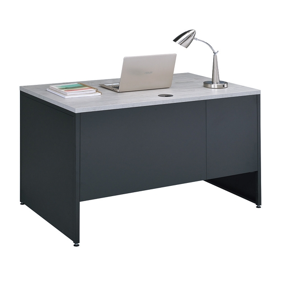 Carbon Compact Steel Desk with 1 Pedestal - 48"W x 30"D
